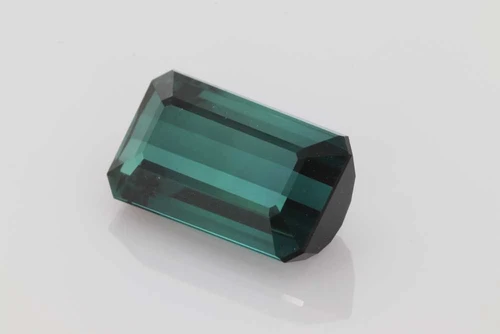 Octagon Cut Teal Tourmaline Gemstone, 12.69 Carat – Vivid Intense Green-Teal