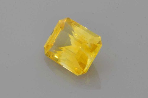 Octagon Cut Yellow Sapphire Gemstone – 2.28 Carat, Vivid Intense