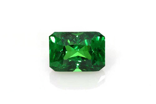 Octagon Cut Tsavorite Gemstone – Vivid Intense Green – 3.17 Carat, Unheated, GIA Certified