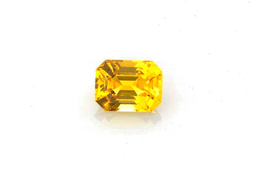 Deep Octagon Cut Yellow Sapphire Gemstone – 1.07 Carat