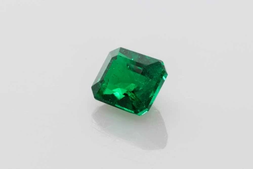 1.5 Carat Octagon Emerald Gemstone, Vivid Intense Green, GIA Certified
