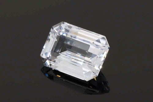 2.06 Carat Octagon Cut White Sapphire Gemstone – Vivid Intense, Unheated, GIA Certified