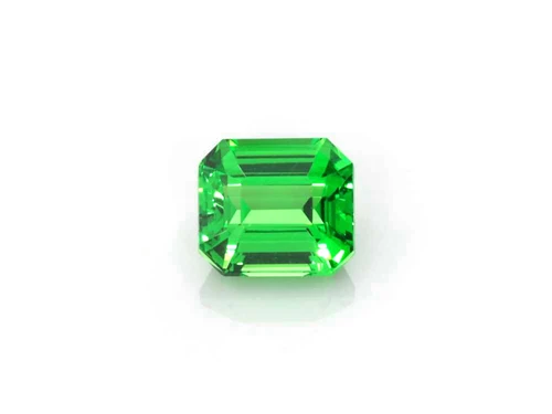 1.54 Carat Octagon Tsavorite Gemstone, Vivid Rich Green, Unheated
