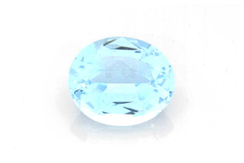 Oval Aquamarine Gemstone – 6.92 Carat, Medium Intense Blue