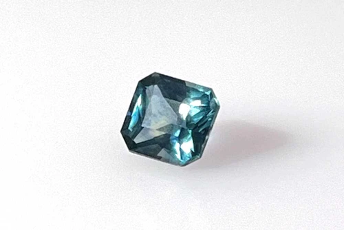 Octagon Teal Sapphire Gemstone – Vivid Intense Blue-Teal – 1.57 Carat, GIA Certified