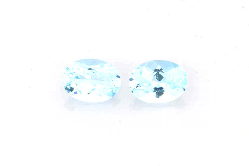 Oval Aquamarine Gemstone – 2.15 Carat – Medium Intense Blue, Matched Pair