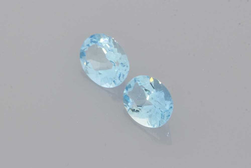 Oval Aquamarine Gemstone – 2.15 Carat – Medium Intense Blue, Matched Pair
