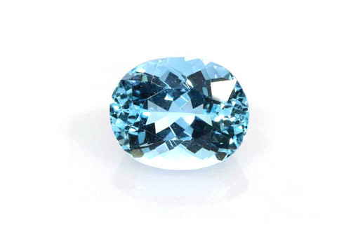 Oval Aquamarine Gemstone 3.64 Carat Vivid Intense