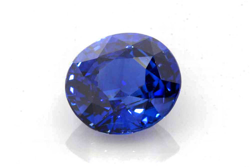 Oval Blue Sapphire Gemstone 5.22 Carat Vivid Intense