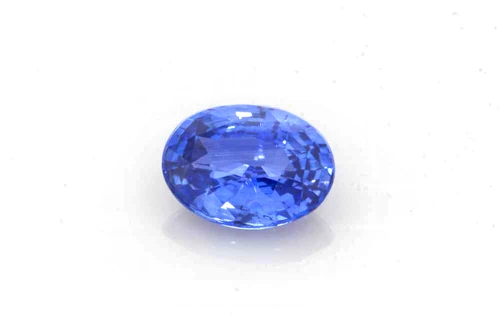 2.02 Carat Oval Blue Sapphire Gemstone, Medium Intense