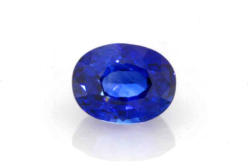 0.98 Carat Oval Blue Sapphire Gemstone, Vivid Intense