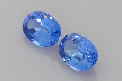 1.58 Carat Oval Blue Sapphire Gemstone – Light, Matched Pair
