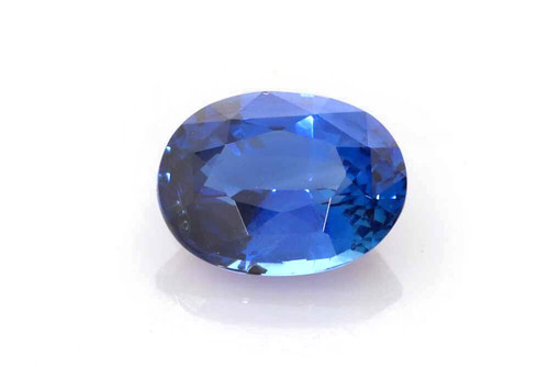 Oval Blue Sapphire Gemstone 1.52 Carat Vivid Intense