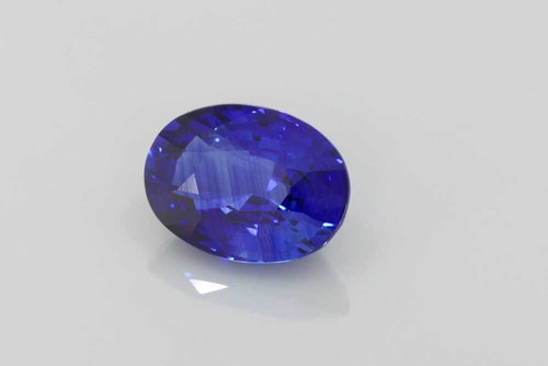 Oval Blue Sapphire Gemstone 6.07 Carat Vivid Intense