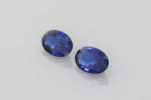 1.45 Carat Oval Blue Sapphire Gemstone – Vivid Intense, Matched Pair