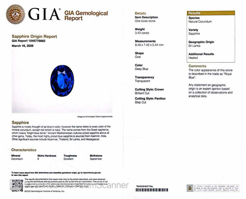 Oval Blue Sapphire Gemstone – Vivid Intense – 7.05 Carat, GIA Certified, Matched Pair