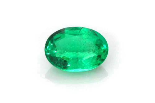 Oval Emerald Gemstone – Vivid Rich Green – 0.66 Carat, GIA Certified
