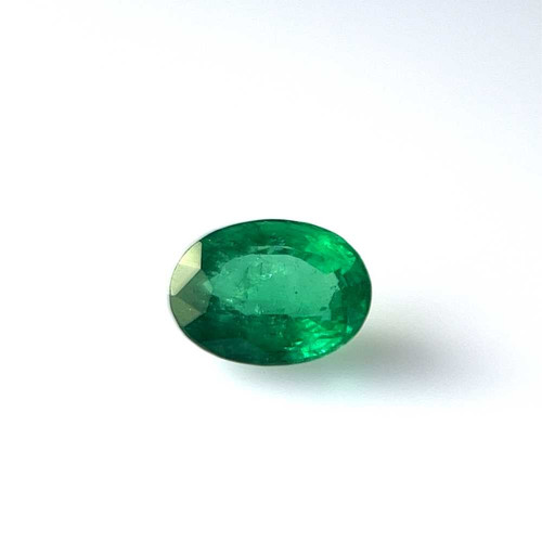 4.31 Carat Oval Emerald Gemstone, Medium Intense Green, GIA Certified