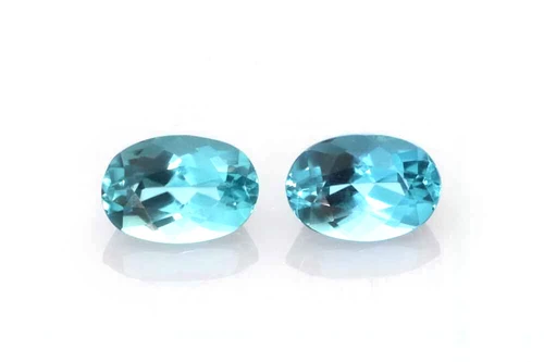 1.14 Carat Oval Indicolite Blue Tourmaline Gemstone – Medium Intense Blue-Teal, Matched Pair
