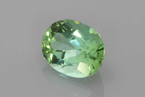 Oval Mint Tourmaline Gemstone 2.87 Carat Vivid Intense
