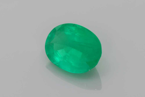 Oval Emerald Gemstone 3.75 Carat Vivid Intense