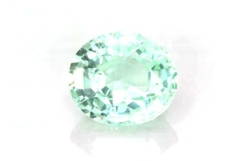 Oval Mint Tourmaline Gemstone – 4.67 Carat – Medium Intense Green