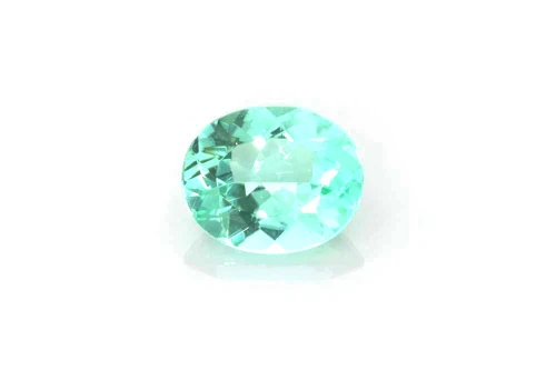 Oval Mint Tourmaline Gemstone – 0.52 Carat, Vivid Rich Green, GIA Certified