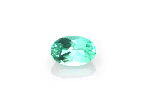 Oval Mint Tourmaline Gemstone 0.52 Carat Vivid Intense