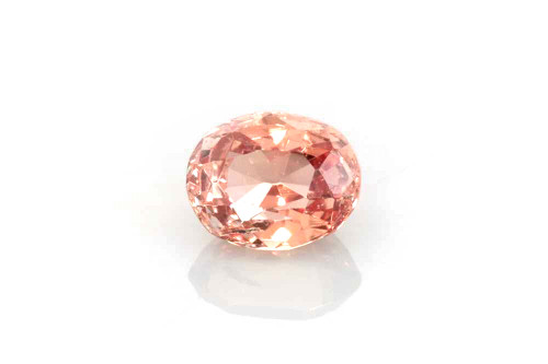 Oval Padparadscha Sapphire Gemstone 1.03 Carat Vivid Intense