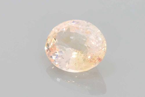 Oval Peach Sapphire Gemstone – Vivid Rich Orange-Pink-Peach – 3.54 Carat, Unheated