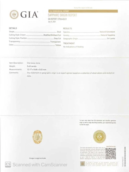 5.63 Carat Oval Peach Sapphire Gemstone, Medium Intense Orange-Pink-Peach, Unheated, GIA Certified