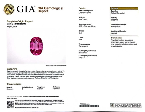 Oval Pink Sapphire Gemstone – 4.05 Carat, Vivid Intense, GIA Certified, Matched Pair