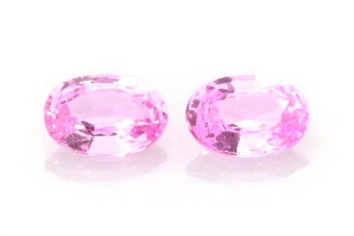 Oval Pink Sapphire Gemstone, 1.15 Carat – Medium Intense, Matched Pair