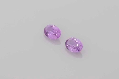 Oval Purple Sapphire Gemstone – Medium Intense – 1.15 Carat, Matched Pair