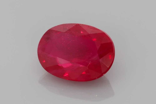 Oval Ruby Gemstone 1.63 Carat Vivid Intense