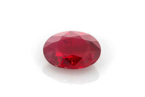 1.23 Carat Oval Ruby Gemstone – Vivid Intense Red, GIA Certified