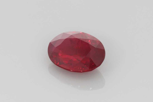 1.23 Carat Oval Ruby Gemstone – Vivid Intense Red, GIA Certified