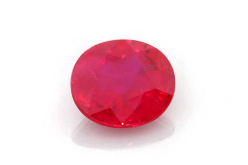 Oval Ruby Gemstone 1.21 Carat Vivid Intense