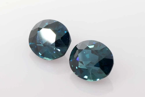 7.56 Carat Oval Teal Sapphire Gemstone – Deep Blue, Unheated, GIA Certified, Matched Pair