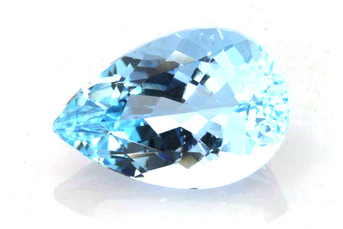 Vivid Rich Blue Pear Shape Aquamarine Gemstone – 5.31 Carat