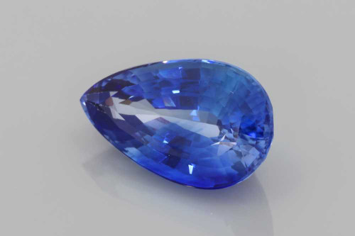 6.4 Carat Pear Shape Blue Sapphire Gemstone, Vivid Rich