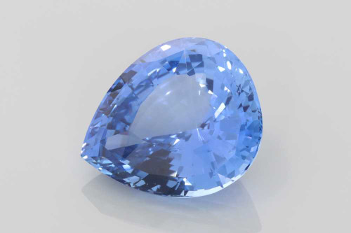 Pear Shape Blue Sapphire Gemstone – Medium Light – 15.31 Carat, GRS Certified