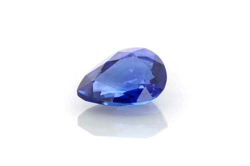 Pear Shape Blue Sapphire Gemstone 1.06 Carat Vivid Intense