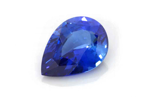 Pear Shape Blue Sapphire Gemstone – 4.08 Carat, Vivid Intense