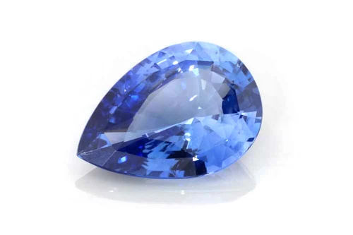 6.89 Carat Pear Shape Blue Sapphire Gemstone, Medium Light, GIA Certified