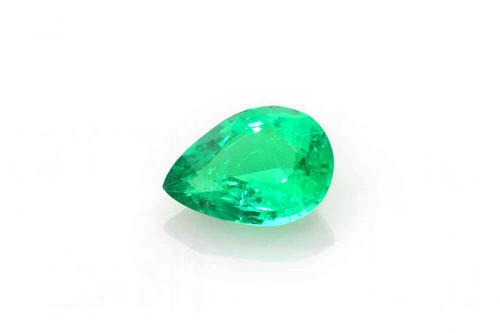 Pear Shape Emerald Gemstone – Vivid Rich Green – 0.92 Carat, GIA Certified