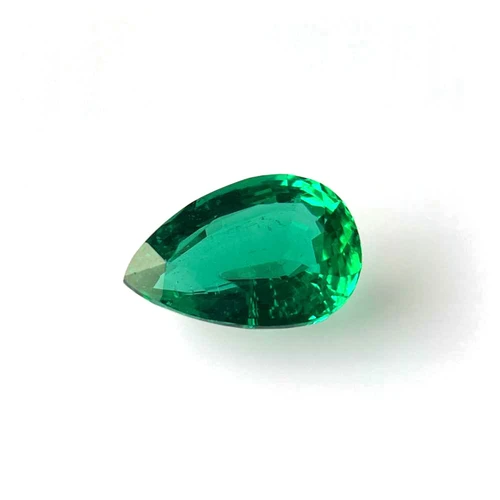 Pear Shape Emerald Gemstone, 5.13 Carat – Vivid Rich Green, Unoiled, GIA Certified