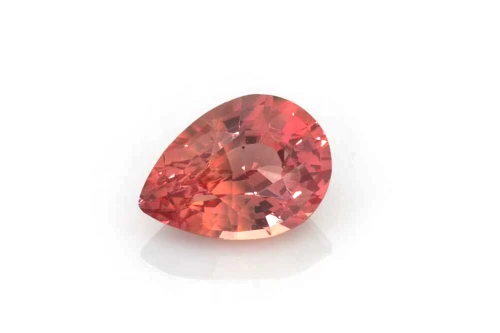 Pear Shape Padparadscha Sapphire Gemstone, 1.13 Carat – Vivid Intense Brown, Unheated