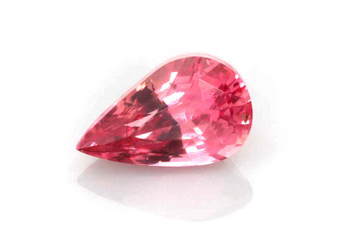 Pear Shape Padparadscha Sapphire Gemstone 1.68 Carat Vivid Intense