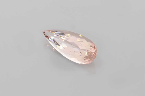 Pear Shape Peach Morganite Gemstone – 16.4 Carat – Medium Intense Orange-Pink-Peach